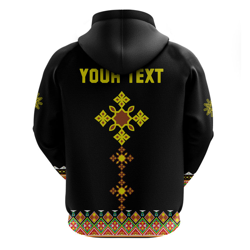 Custom Ethiopia Cross Hoodie Geometric Ethnic LT9