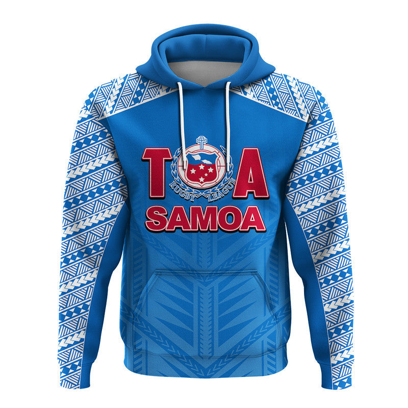 Toa Samoa Rugby Hoodie Blue Sky Jersey 2022 LT6