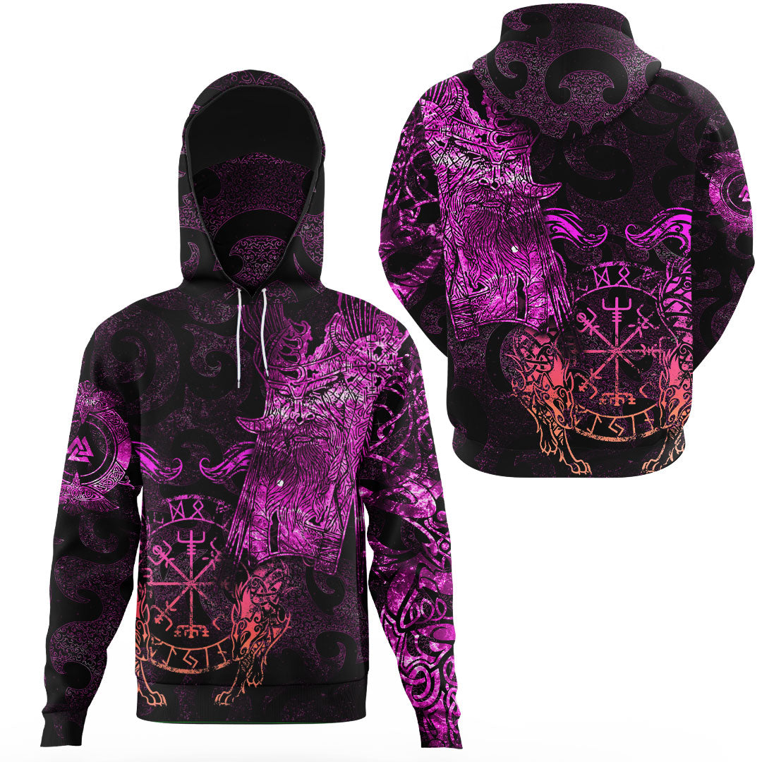 Viking Clothing Viking Odin Tattoo Pink Version Gaiter Hoodie RLT12