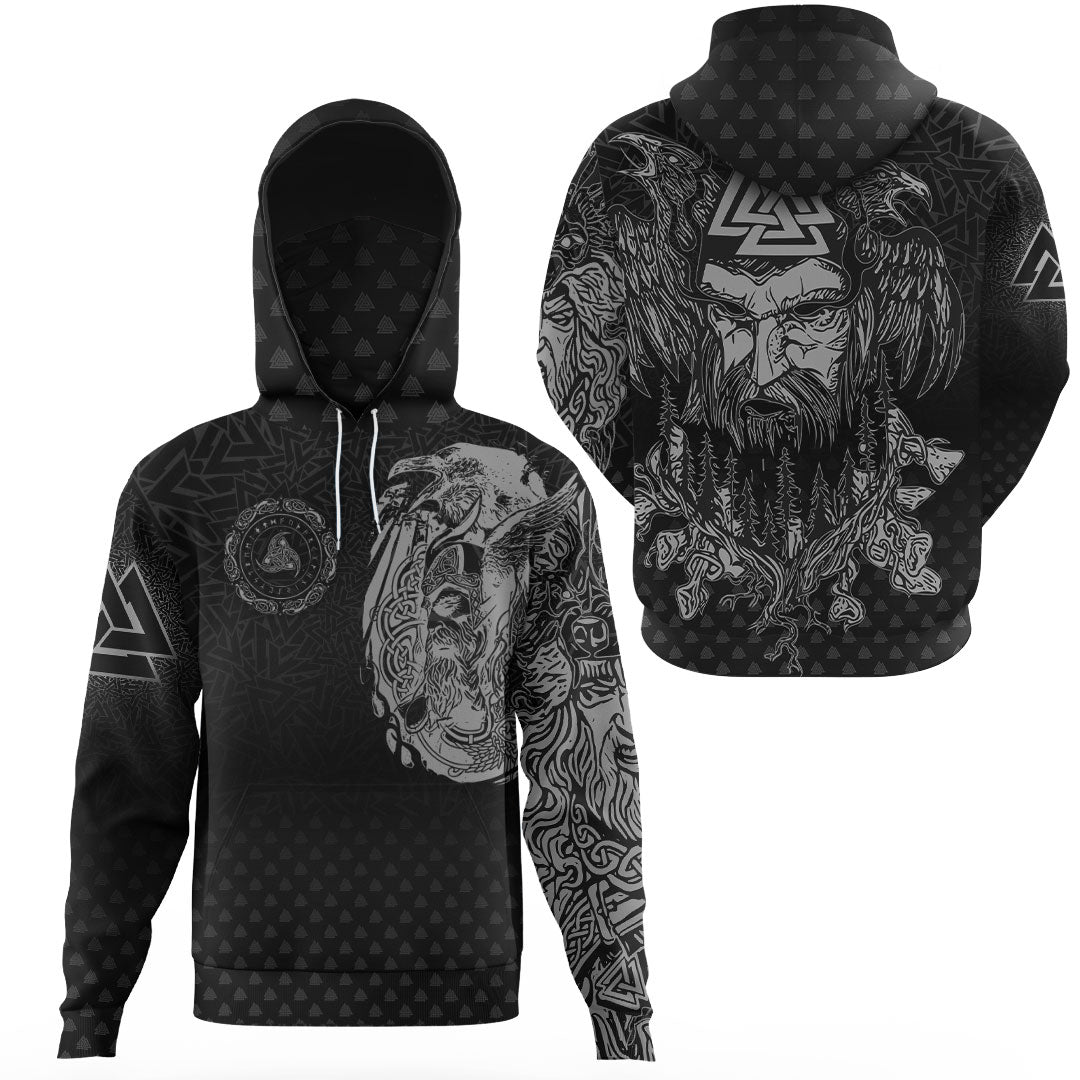 Viking Clothing Viking Odin Raven Tattoo Style Special Version Gaiter Hoodie RLT12