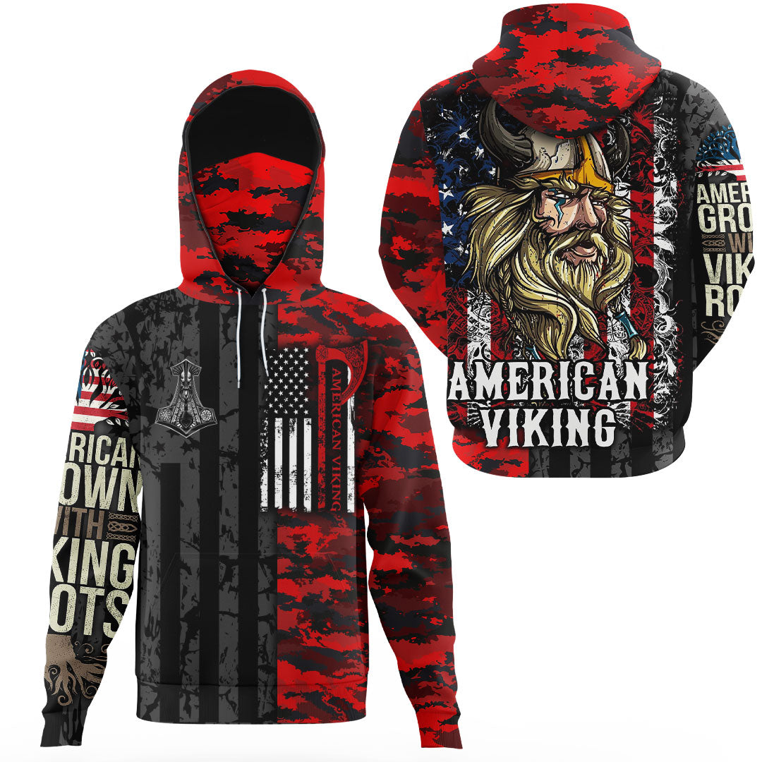 Viking Clothing American Viking Gaiter Hoodie RLT12