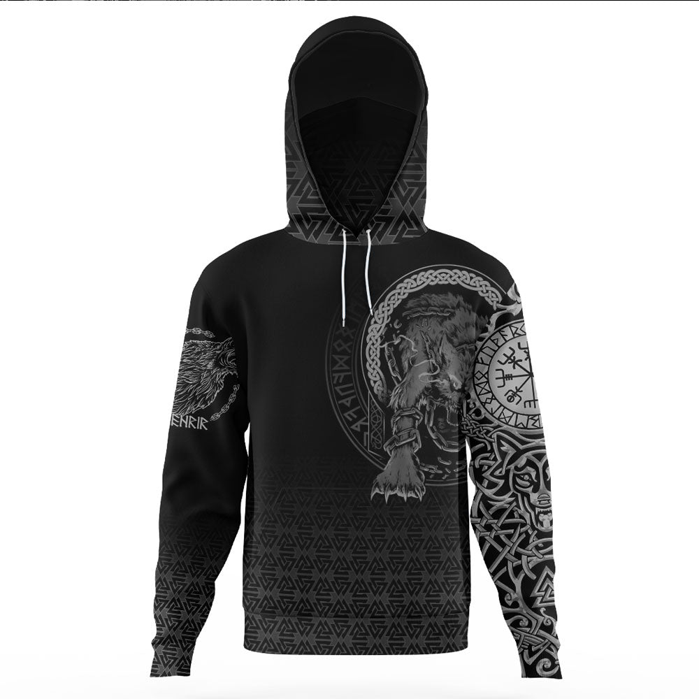 Viking Clothing Viking Fenrir Norse 3D Tattoo Gaiter Hoodie RLT12