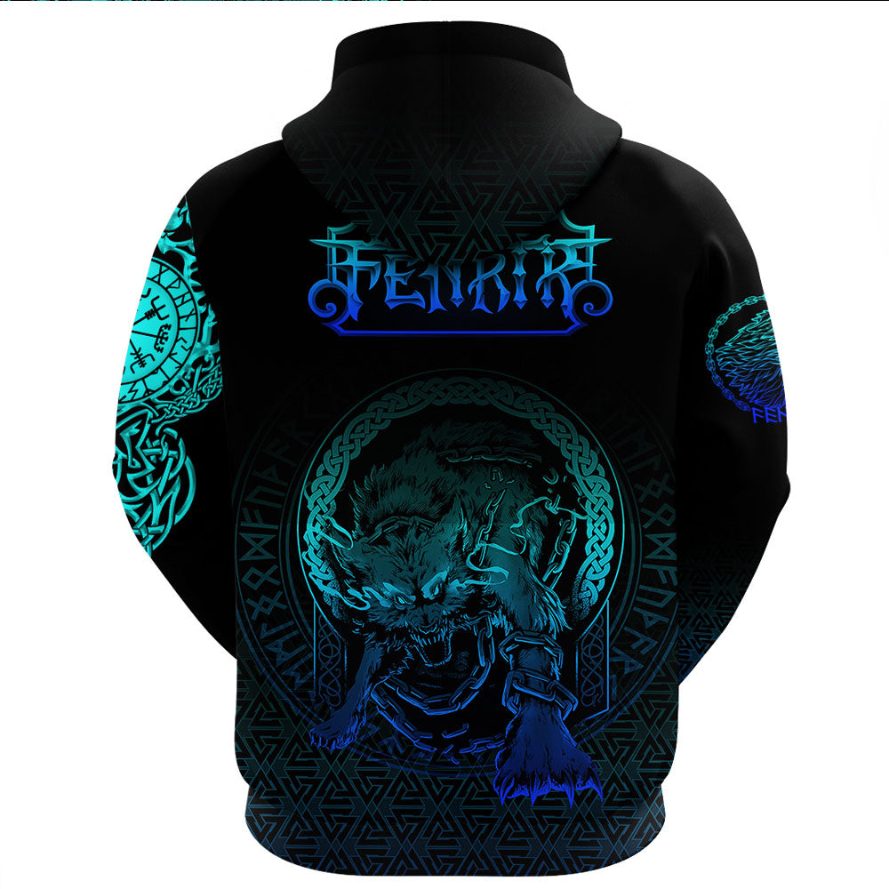 Viking Clothing Viking Fenrir Norse 3D Special Gaiter Hoodie RLT12