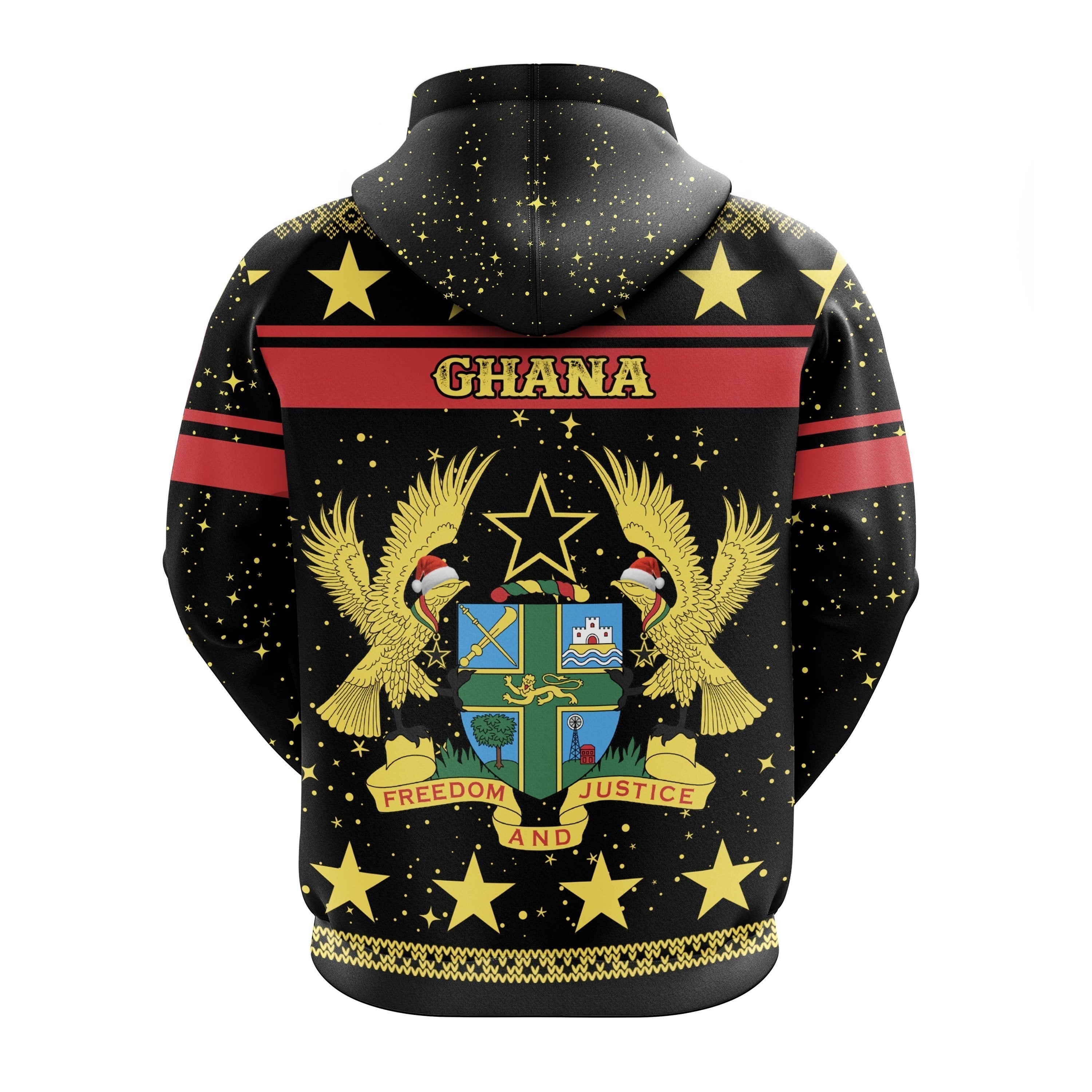 African Hoodie Ghana Christmas Zip Hoodie
