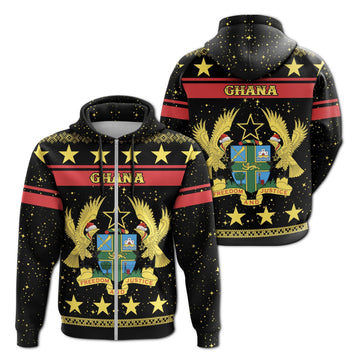 African Hoodie Ghana Christmas Zip Hoodie