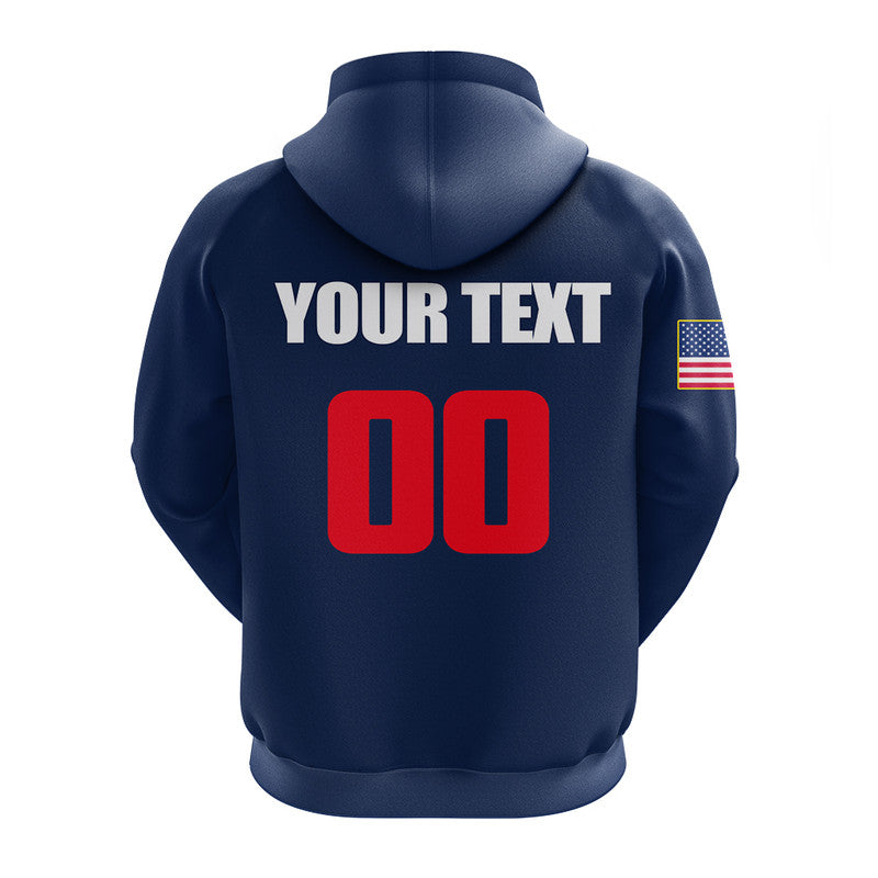 Custom Baseball 2023 USA Hoodie Blue Style LT6