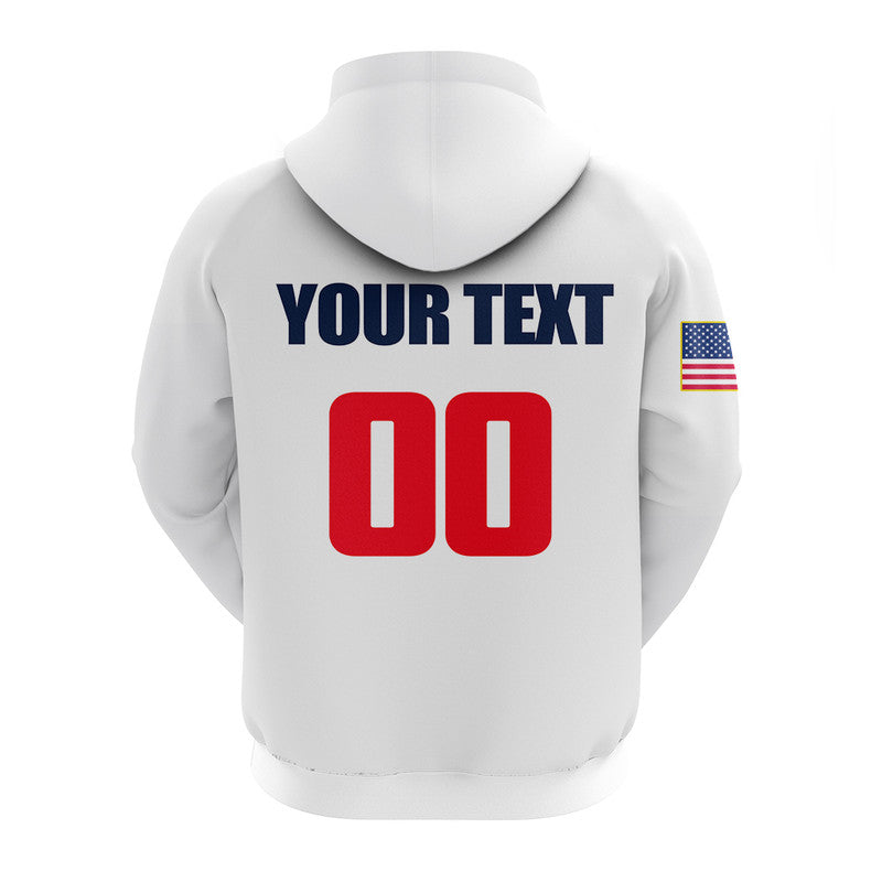 Custom Baseball 2023 USA Hoodie White Style LT6