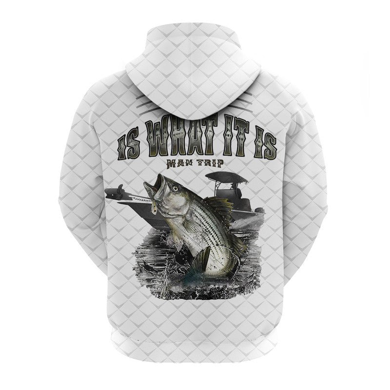 Custom Fishing Man Trip Hoodie White Style LT6