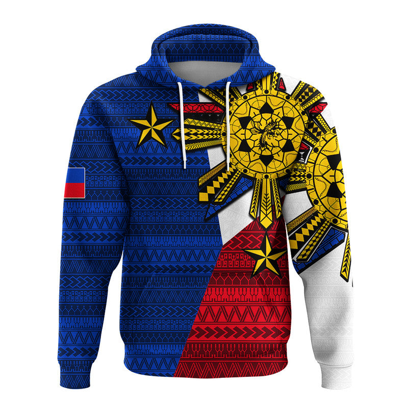 Custom Filipino Hoodie Tribal Flag Style LT6