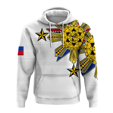 Custom Filipino Hoodie Tribal White Style LT6