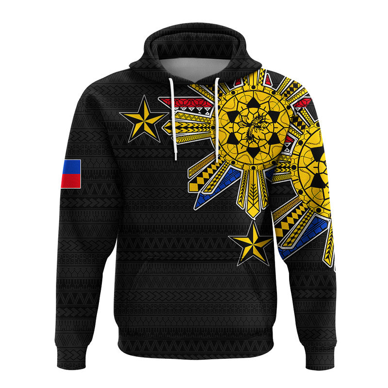 Custom Filipino Hoodie Tribal Black Style LT6