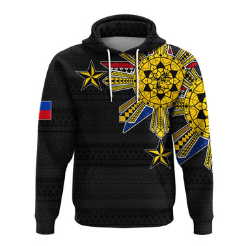 Custom Filipino Hoodie Tribal Black Style LT6