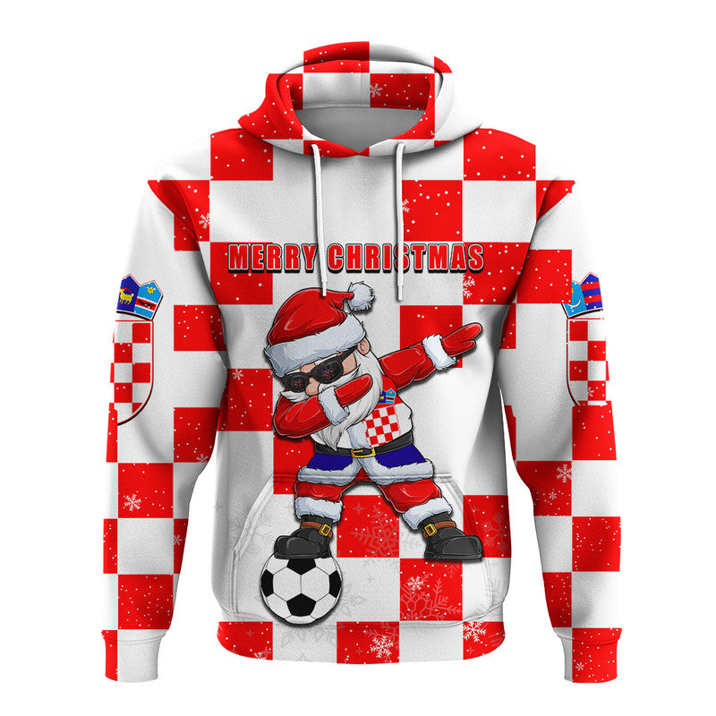 Croatia Christmas Santa Claus Dabbing Hoodie Replica Football Jersey LT6