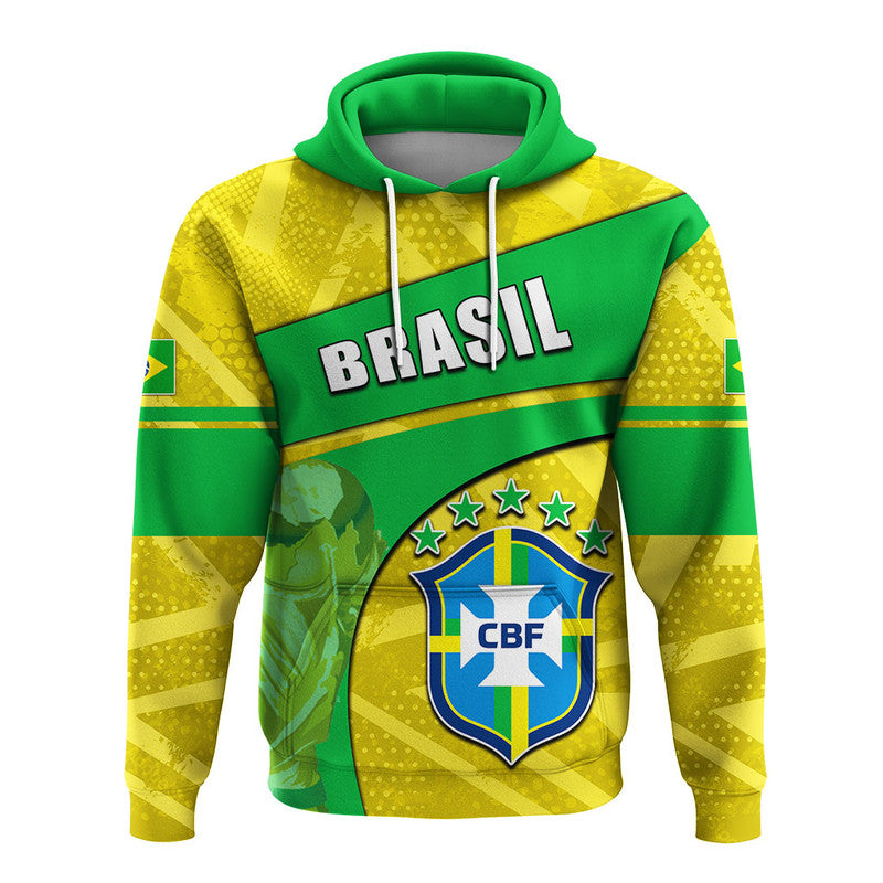 Custom Brazil Football 2022 Hoodie Basic Style LT6