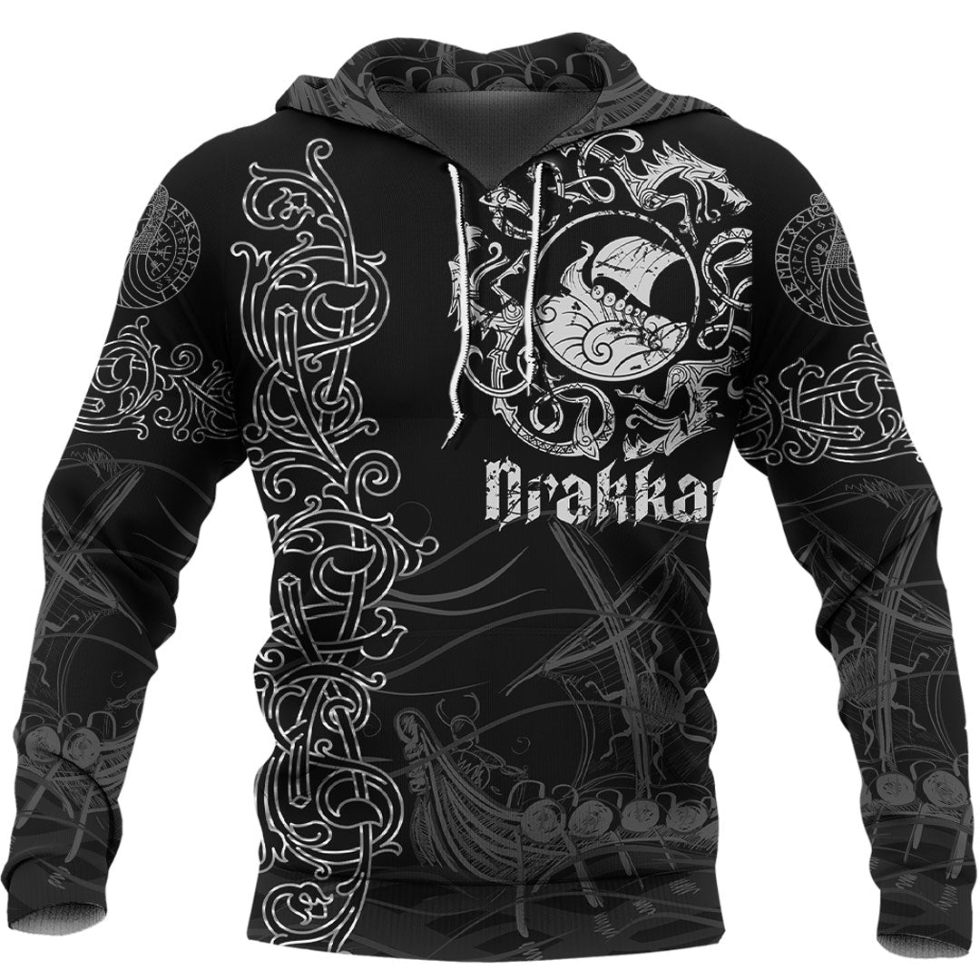 Viking Hoodie Viking Drakkar Warship Hoodie RLT12