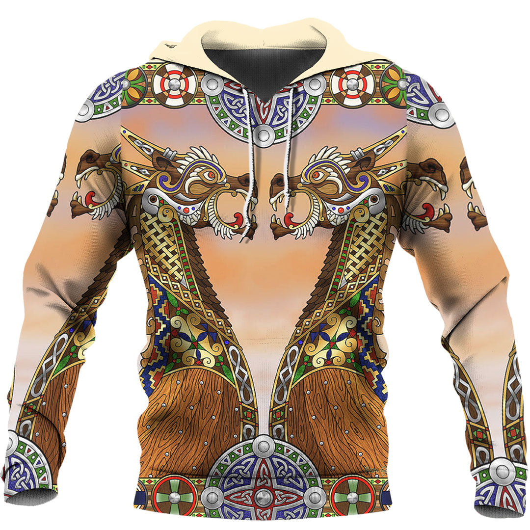 Viking Hoodie Drakkar Viking Ship Hoodie RLT12
