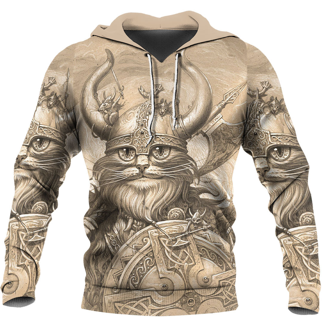 Viking Hoodie Vikings Cat Hoodie RLT12