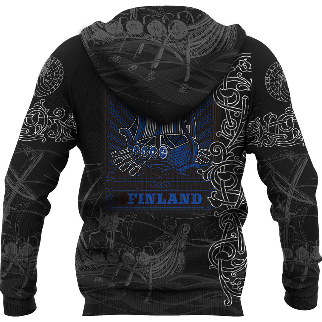 Viking Hoodie Viking Drakkar Finland Warship Hoodie RLT12