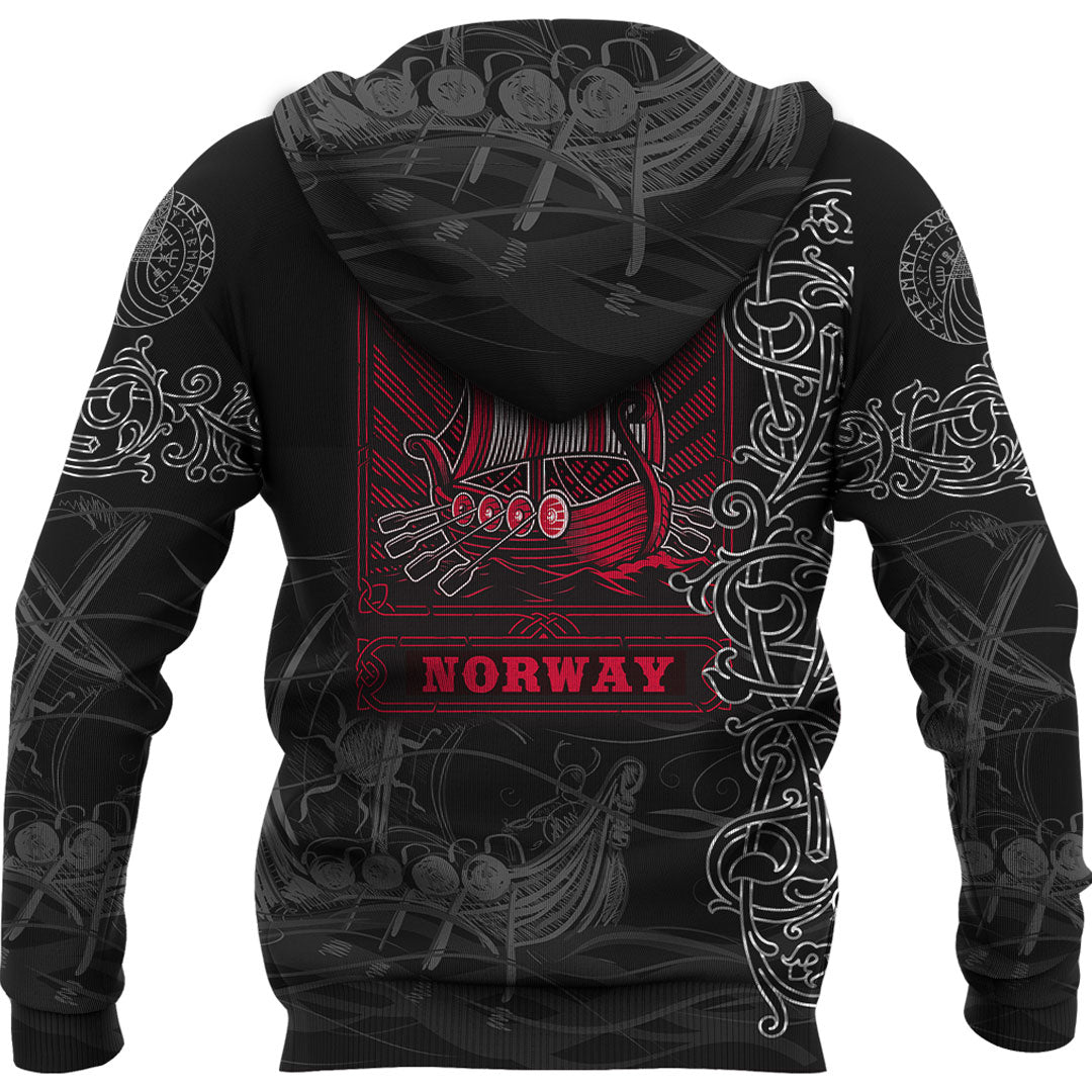 Viking Hoodie Viking Drakkar Norway Warship Hoodie RLT12