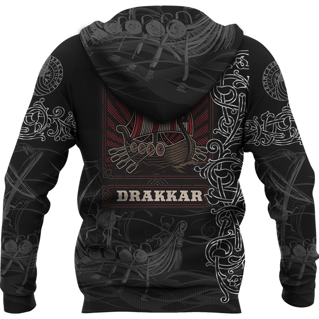 Viking Hoodie Viking Drakkar Warship Hoodie RLT12