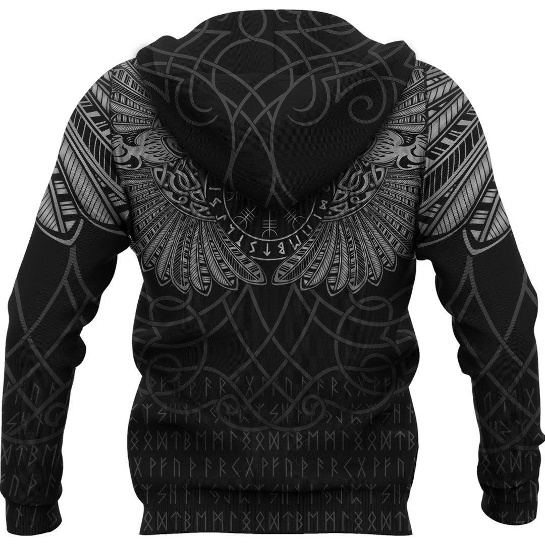 Viking Hoodie Viking Odins Celtic Two Ravens Special Version Hoodie RLT12
