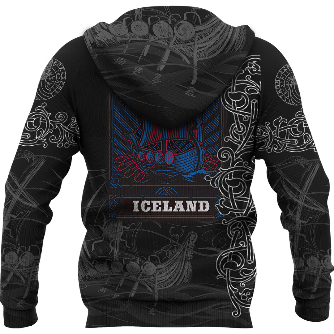 Viking Hoodie Viking Drakkar Iceland Warship Hoodie RLT12
