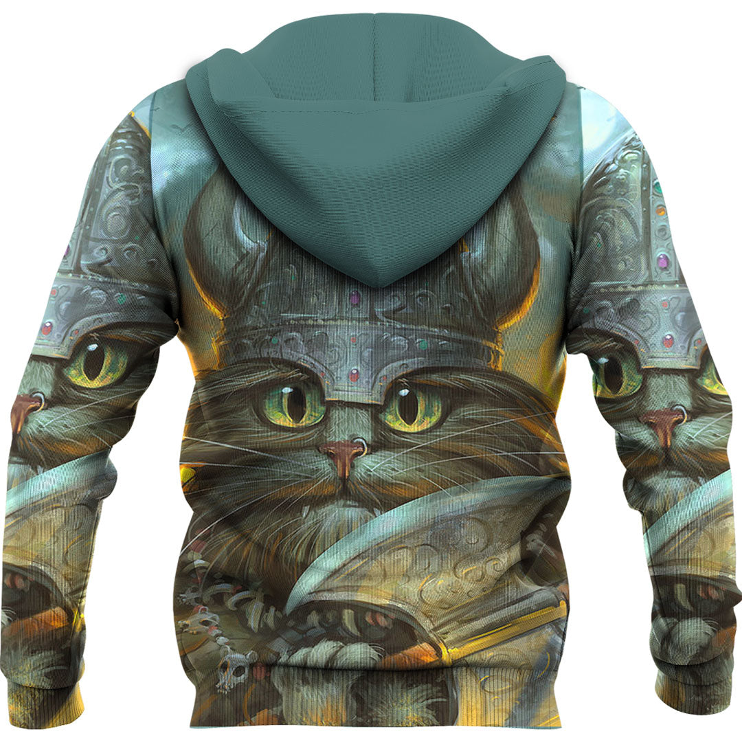 Viking Hoodie Vikings Cat Warrior Hoodie RLT12
