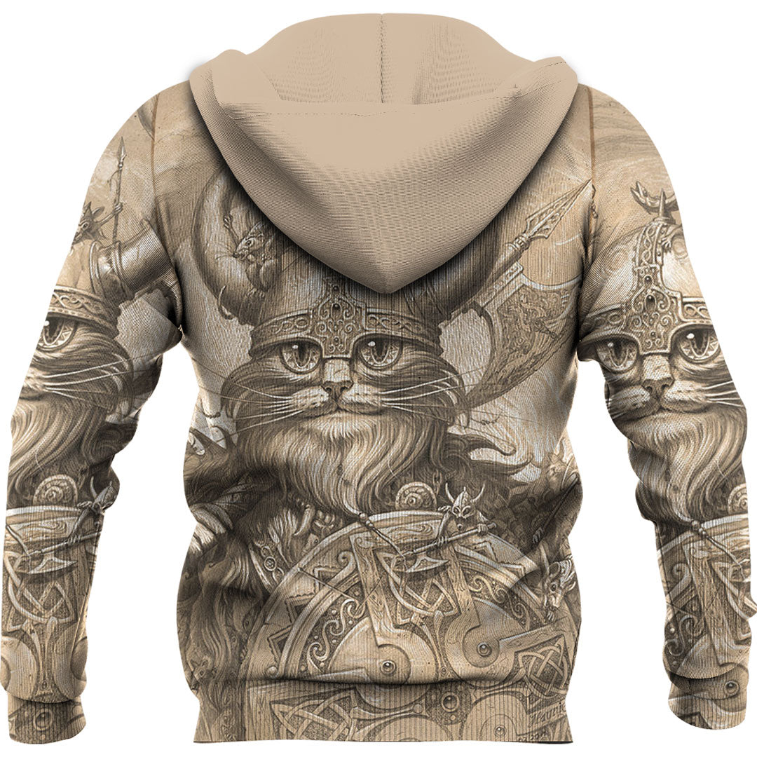 Viking Hoodie Vikings Cat Hoodie RLT12