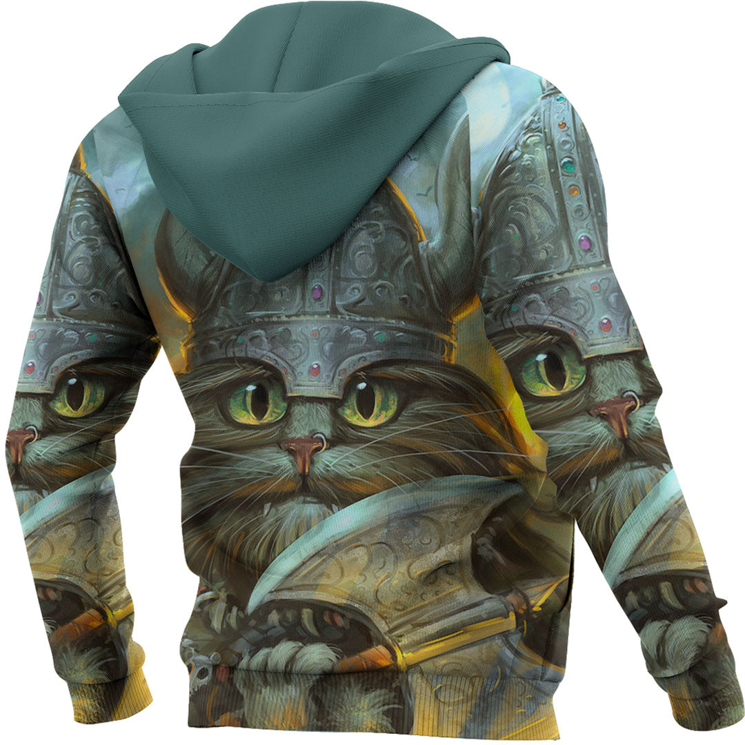 Viking Hoodie Vikings Cat Warrior Hoodie RLT12
