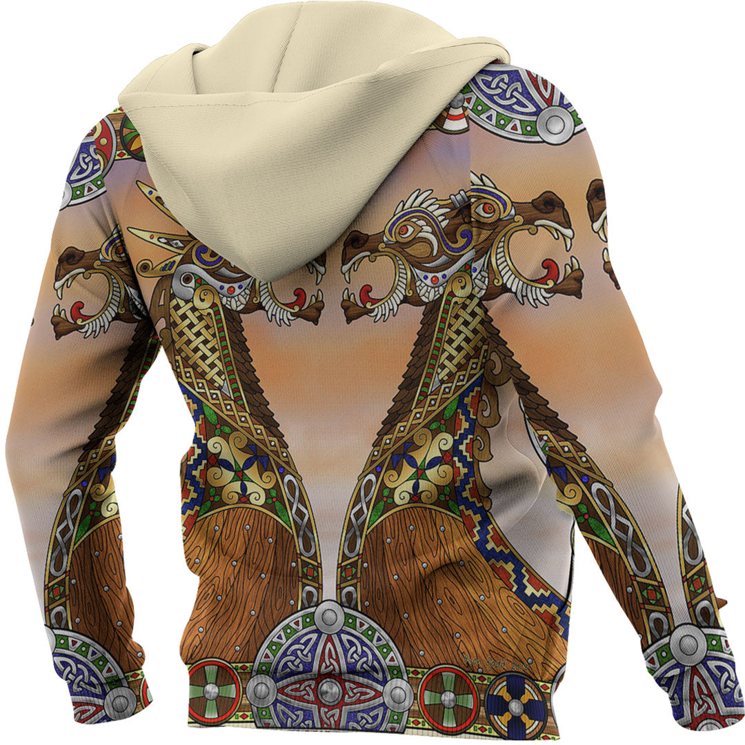 Viking Hoodie Drakkar Viking Ship Hoodie RLT12