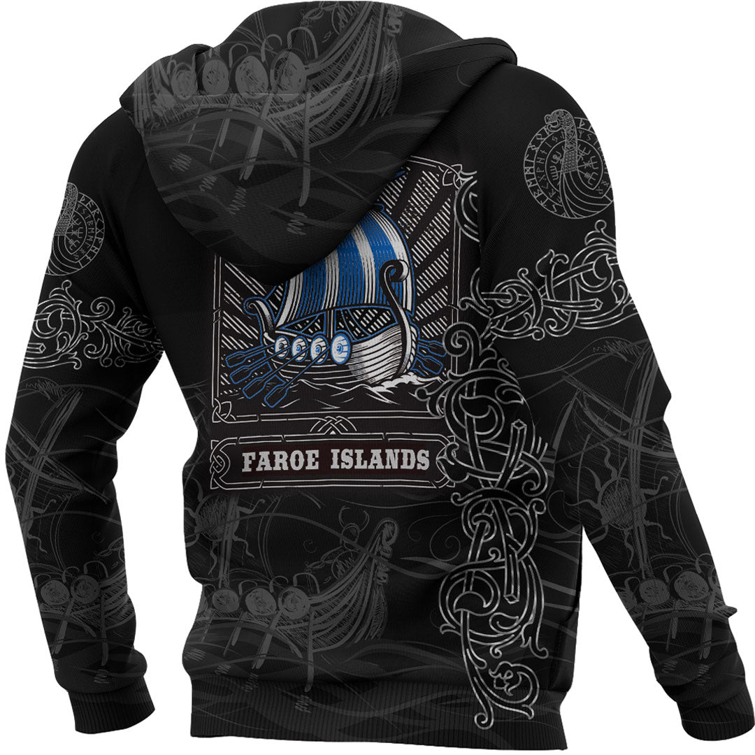 Viking Hoodie Viking Drakkar Faroe Islands Warship Hoodie RLT12