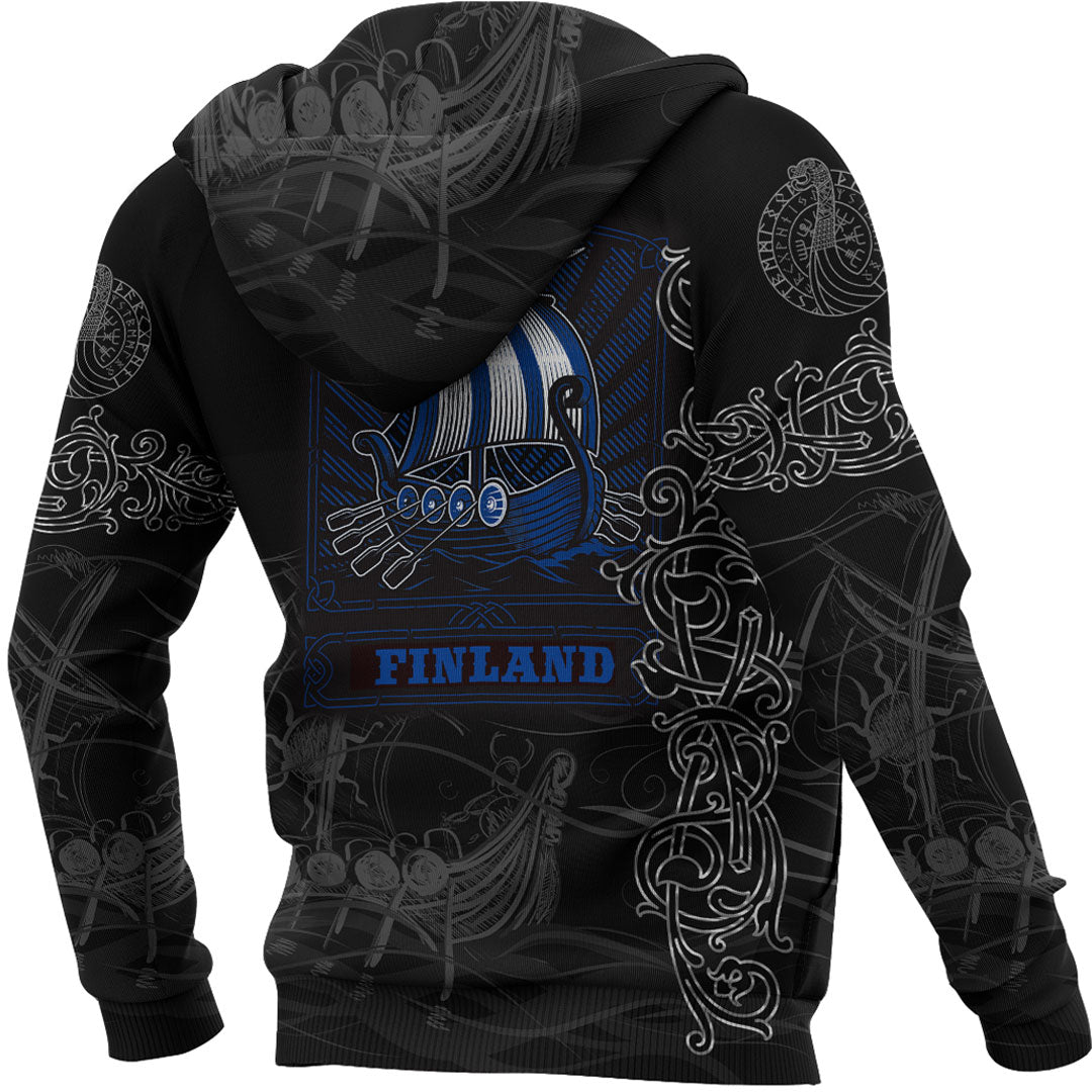 Viking Hoodie Viking Drakkar Finland Warship Hoodie RLT12