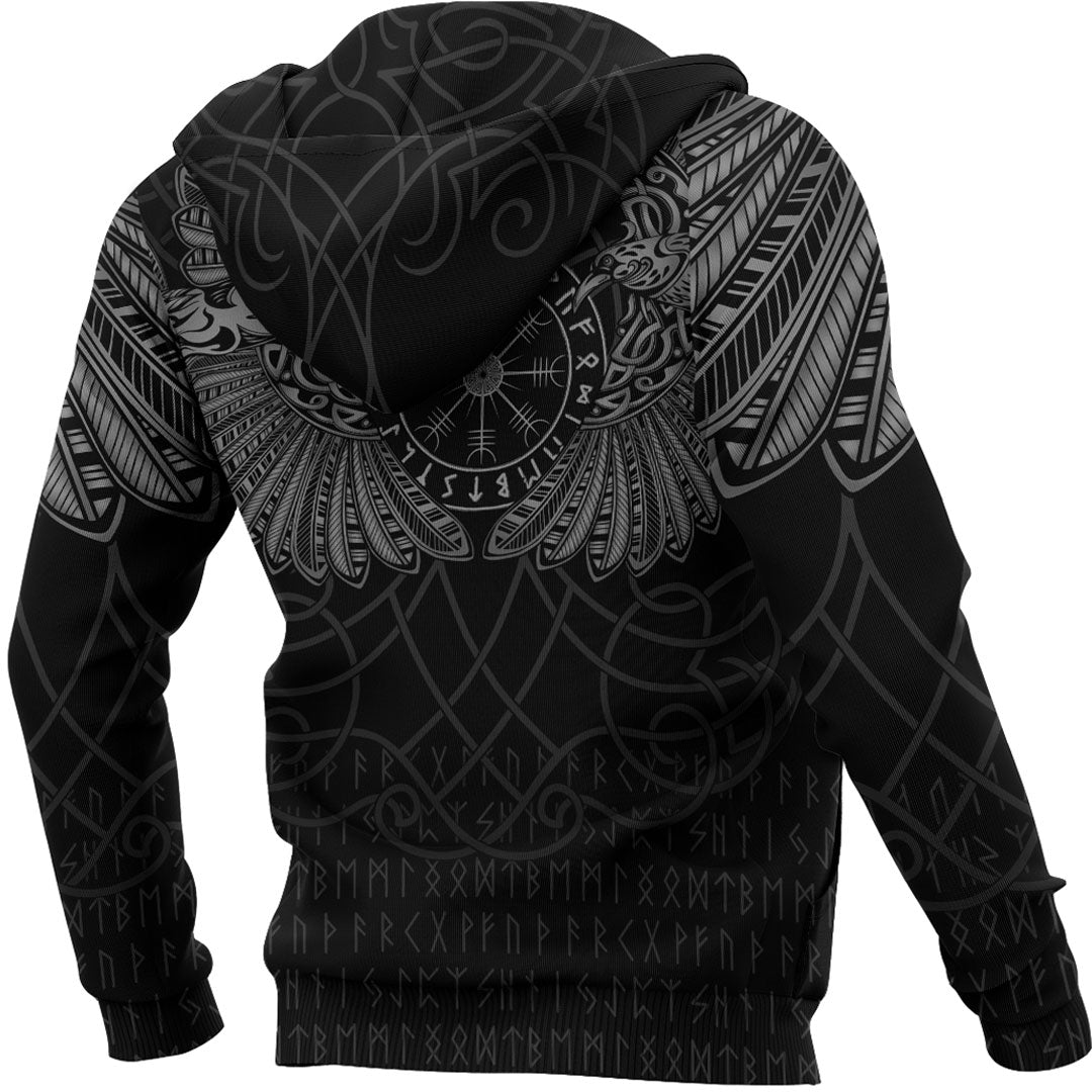 Viking Hoodie Viking Odins Celtic Two Ravens Special Version Hoodie RLT12