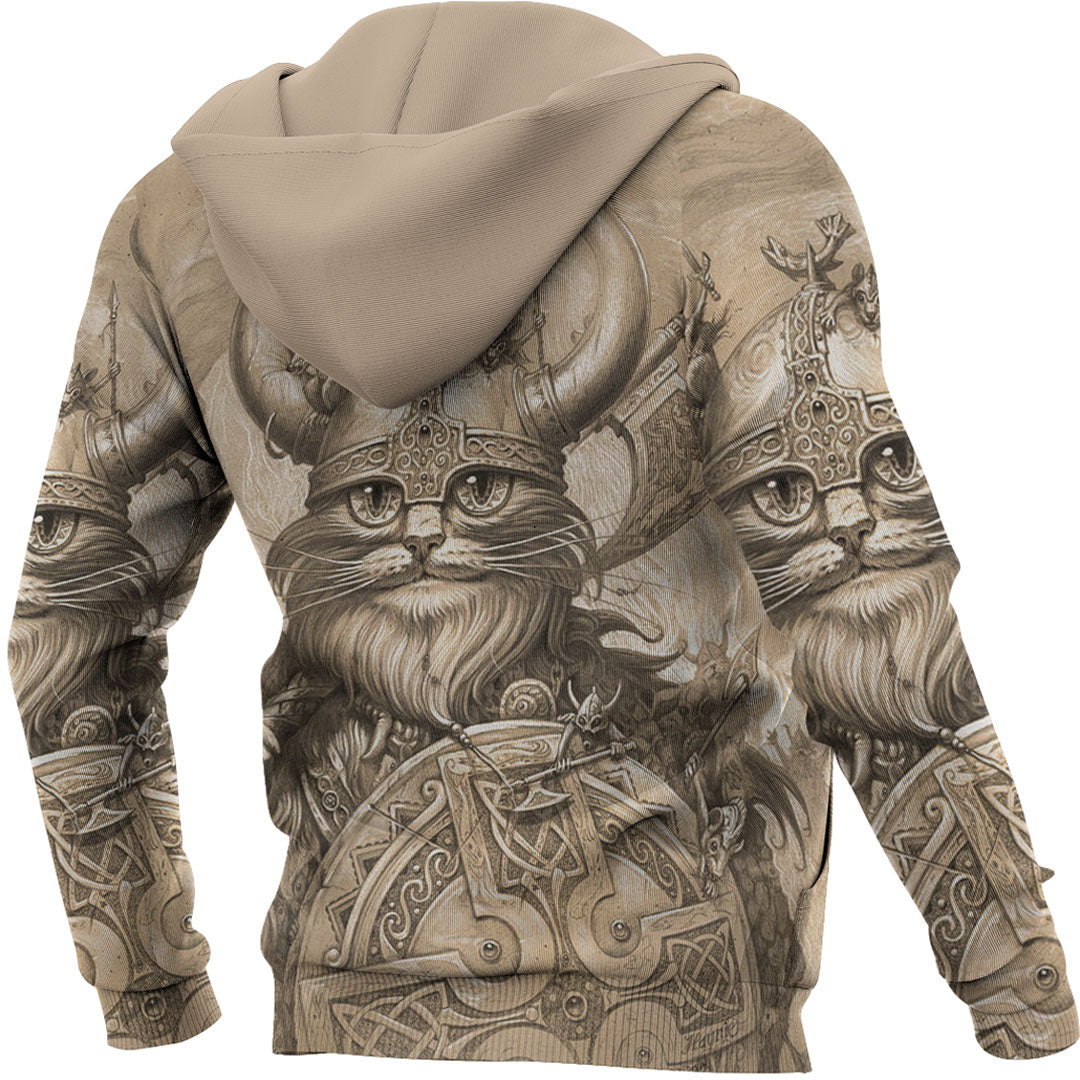Viking Hoodie Vikings Cat Hoodie RLT12