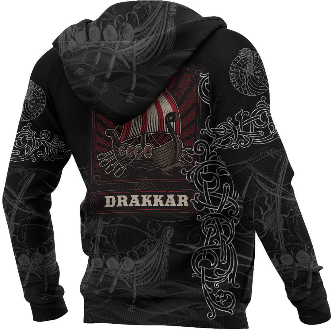 Viking Hoodie Viking Drakkar Warship Hoodie RLT12