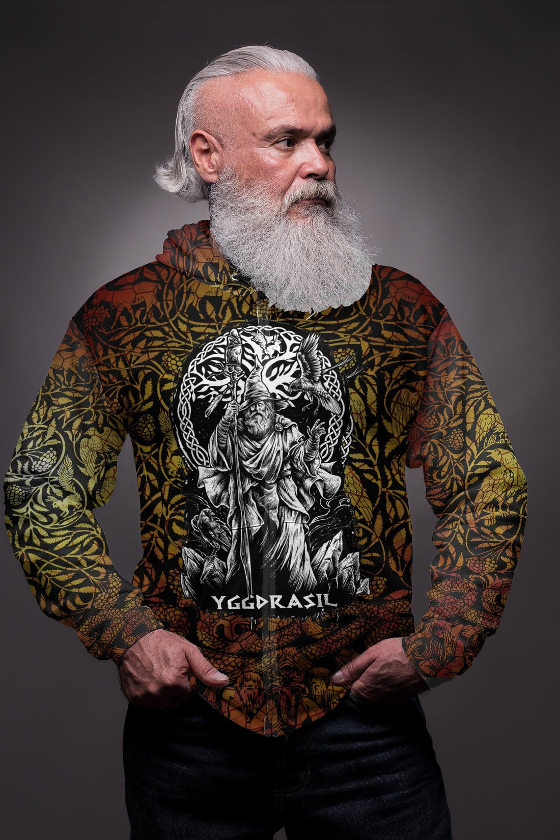 Viking Magician Zip Hoodie Style Tree Of Life RLT12