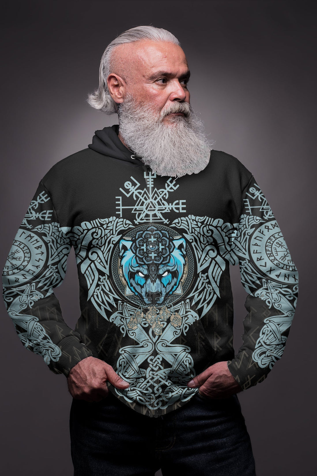Viking Bear Tattoo Viking Zip Hoodie RLT12