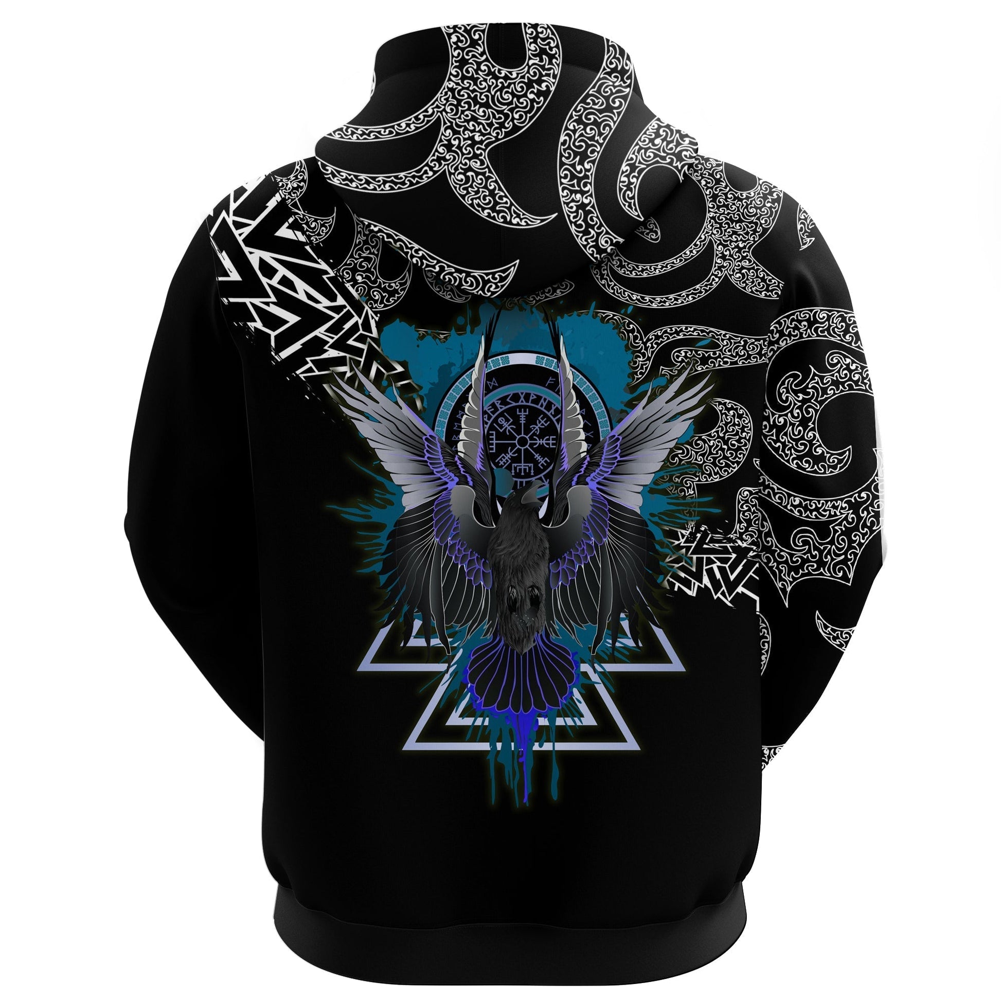 Viking Zip Hoodie - Raven Of Odin RLT12