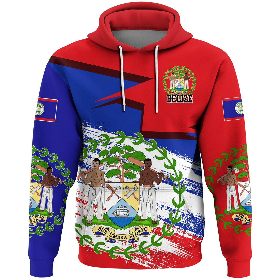 Belize Hoodie Coat of Arms of Belize Flag