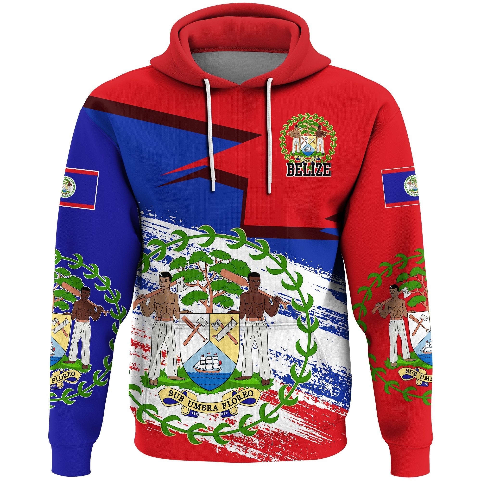 Belize Hoodie Coat of Arms of Belize Flag