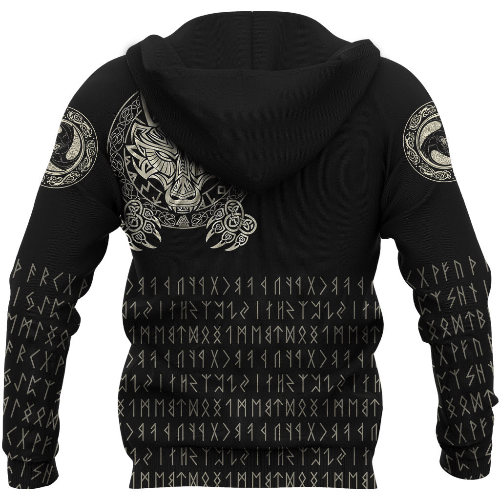 Viking Zip Hoodie Nordic Wolves RLT12