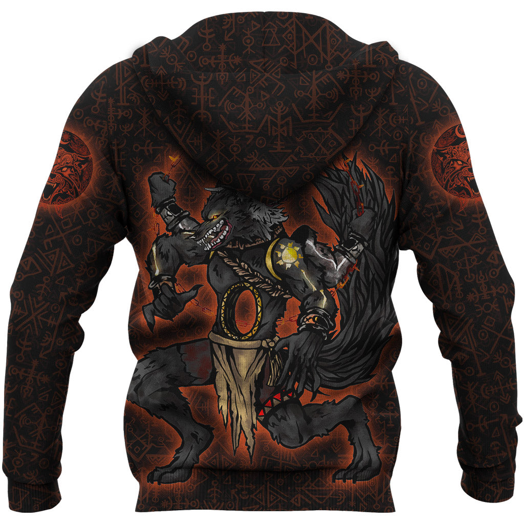 Viking Zip Hoodie - Skoll and Hati Artstation RLT12