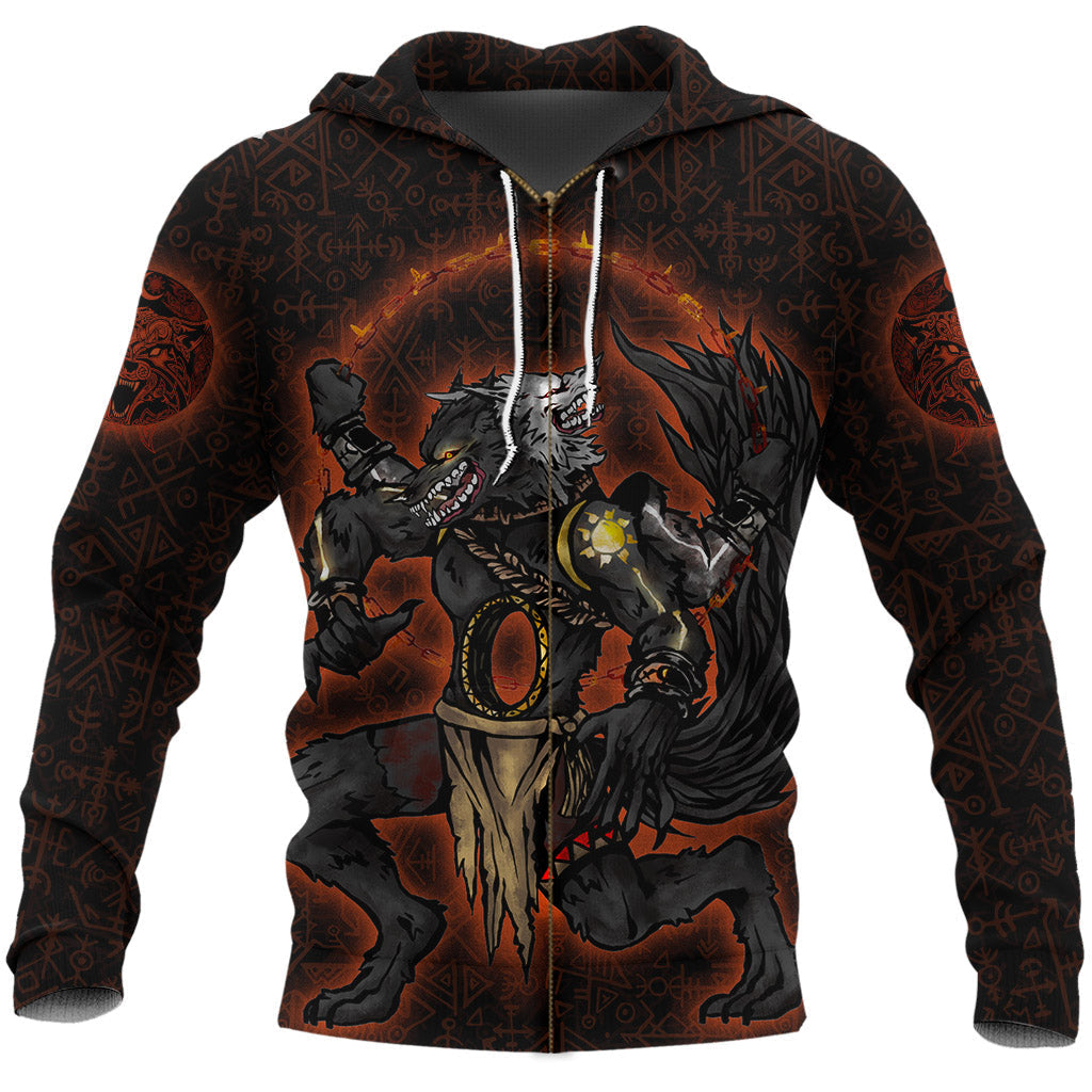Viking Zip Hoodie - Skoll and Hati Artstation RLT12