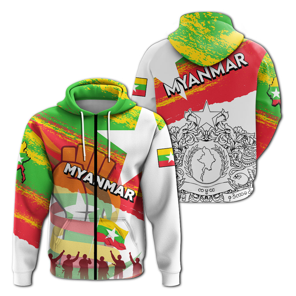 Myanmar Happy Independence Day Hoodie LT2