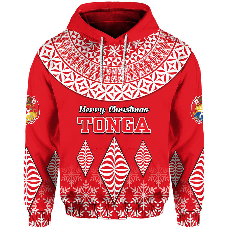 Tonga Kupesi Ngatu Hoodie Merry Christmas LT9