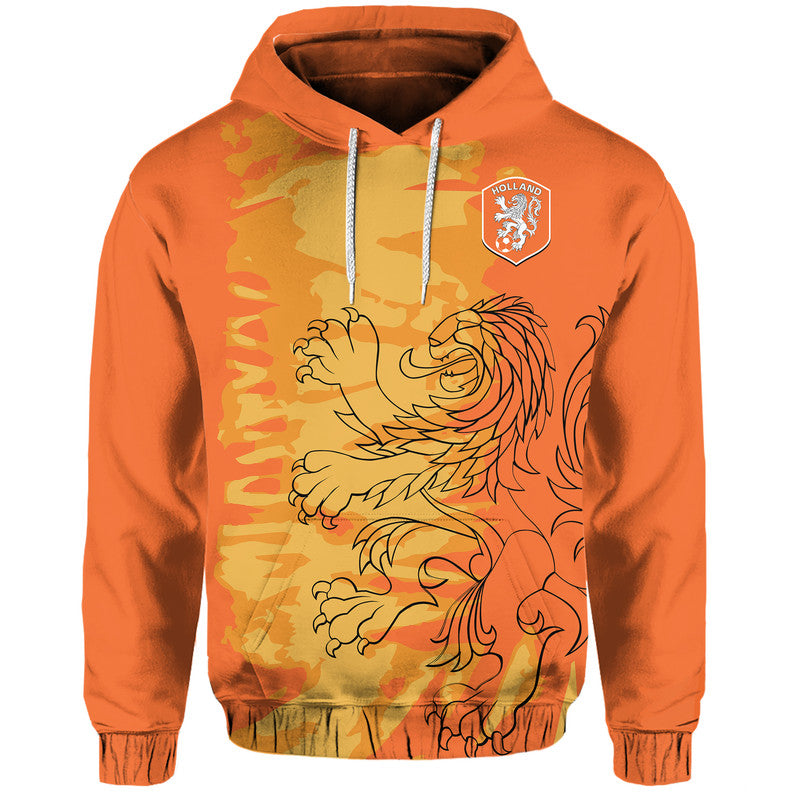 Custom Netherlands Football Oranje Sport Design Hoodie LT9