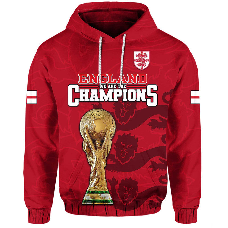 Custom England Football Hoodie We Are The Champions LT9