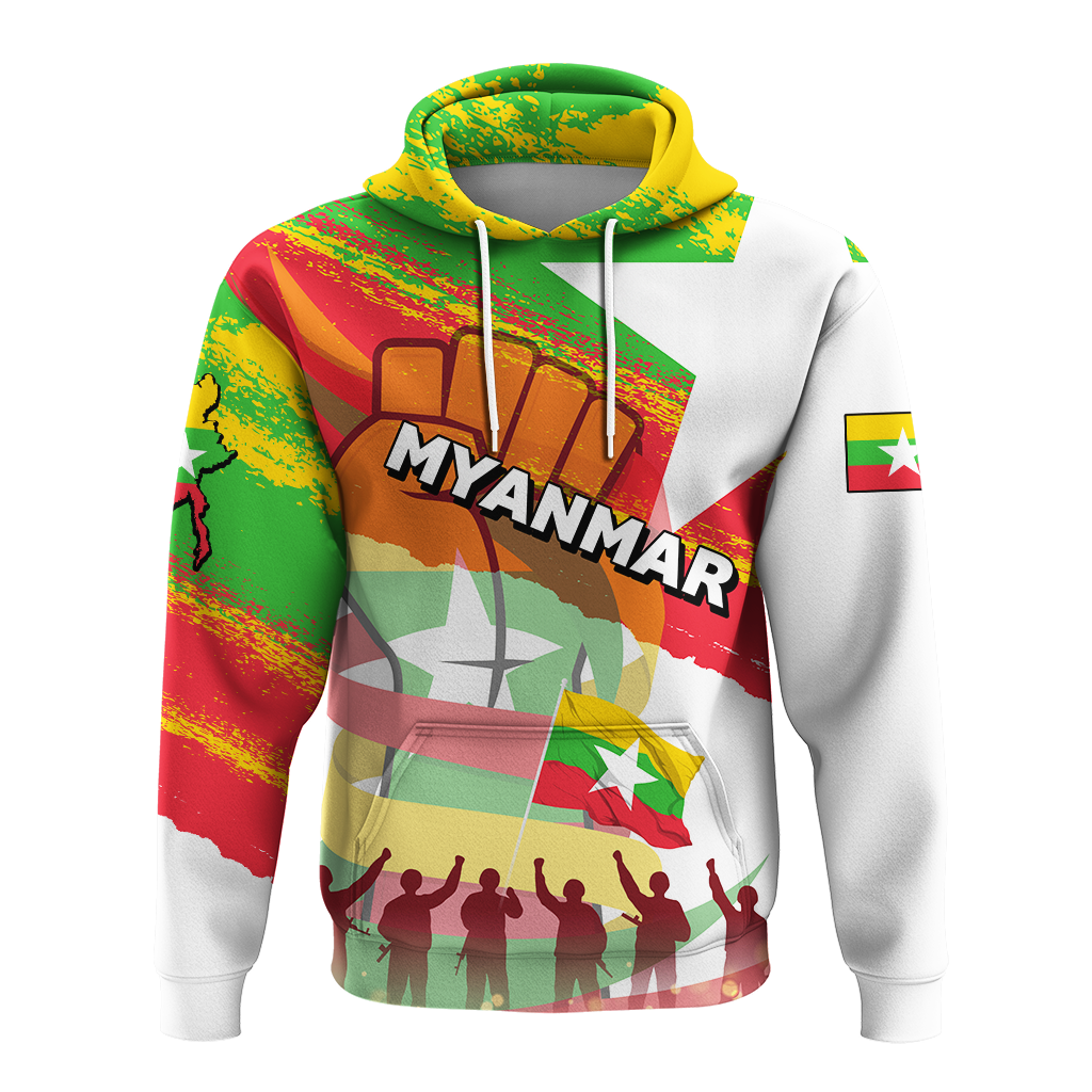 Myanmar Happy Independence Day Hoodie LT2