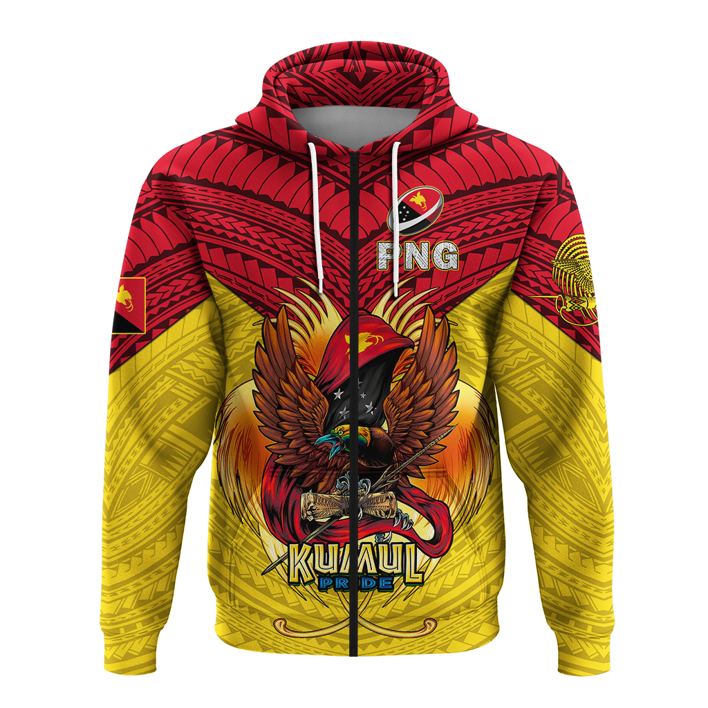 Custom Personalised Papua New Guinea Rugby Kumul Pride Hoodie LT2