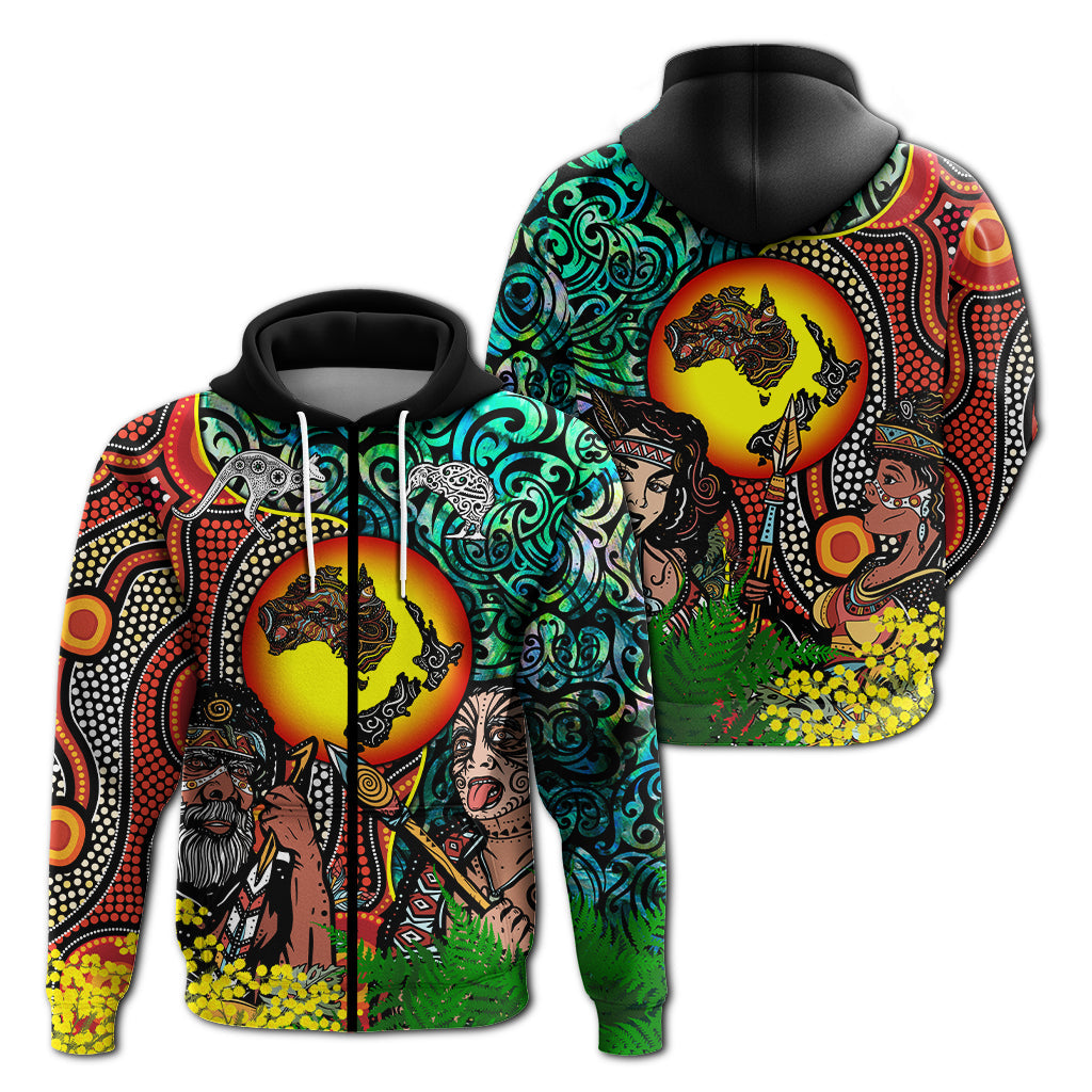 Australia Aboriginal Kangaroo Combine New Zealand Maori Kiwi Bird Hoodie LT2